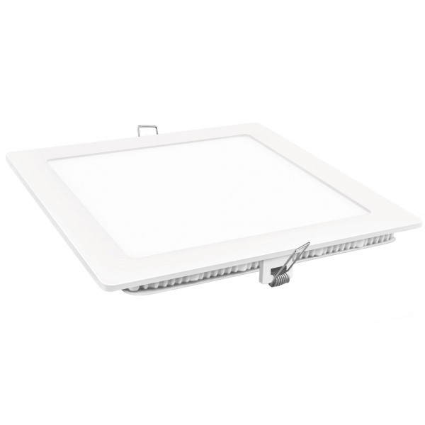 Downlight led cuadrado blanco 12w.fria