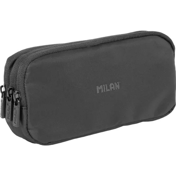 Estuche portatodo 3 cremalleras serie shadow negro