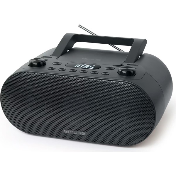Muse m-35 bt black / radio cd/mp3 portátil con radio, bluetooth y puerto usb