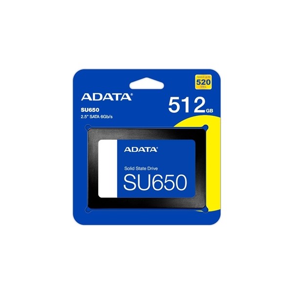 Adata ssd ultimate su650 512gb 3d nand 2,5" sata3